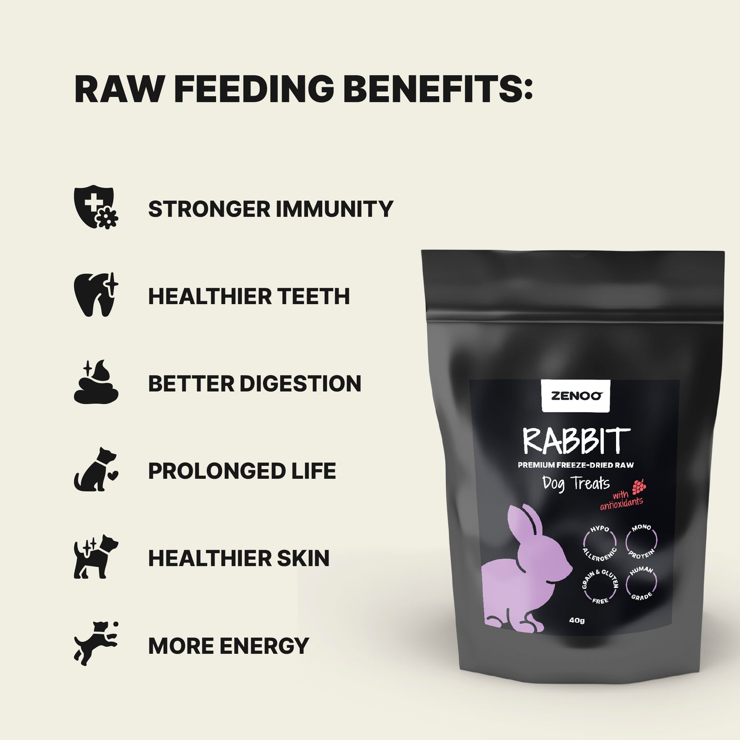 Freeze-Dried Raw Rabbit Treats